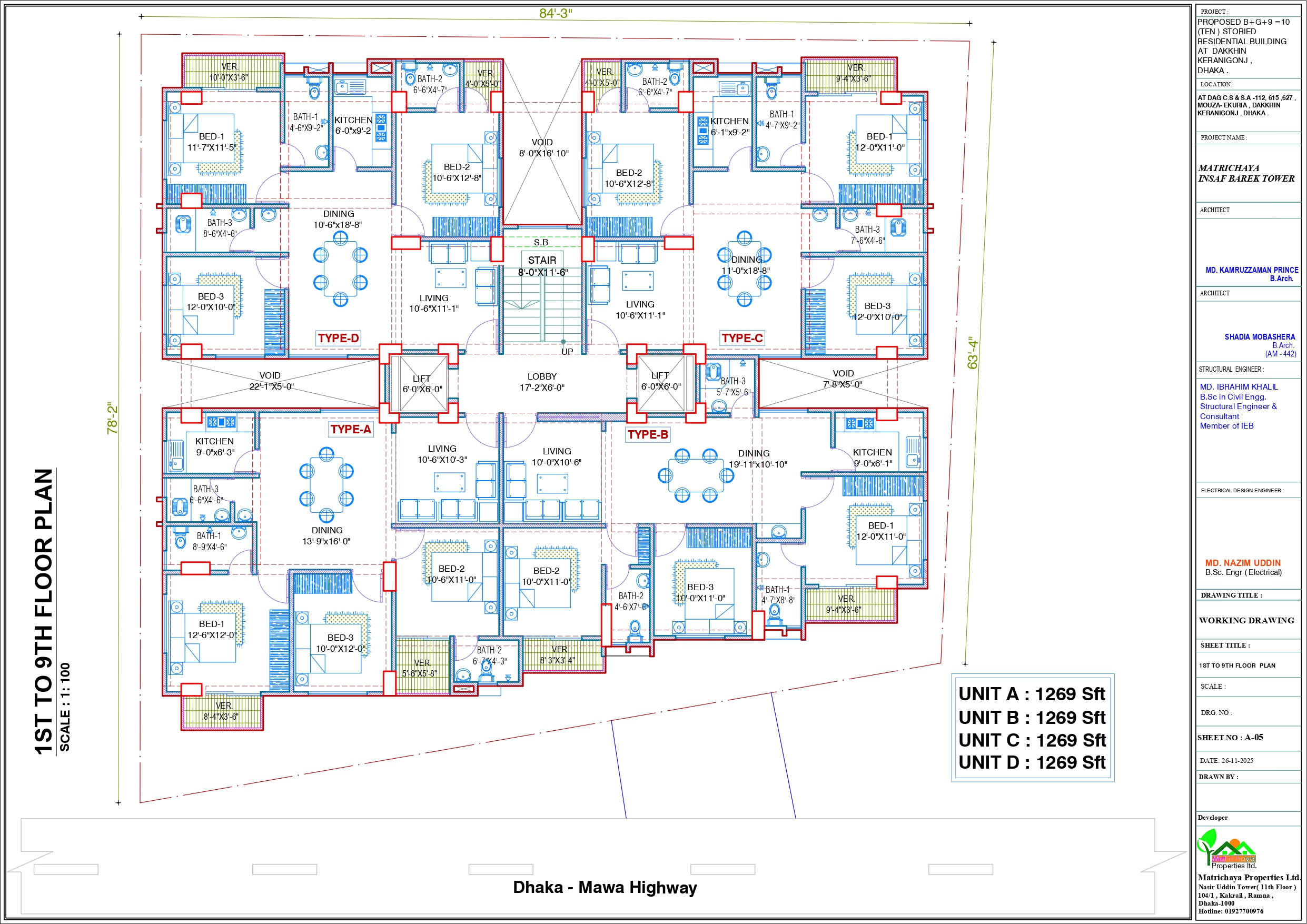 Matrichaya Insaf Barek Tower Floor Plan