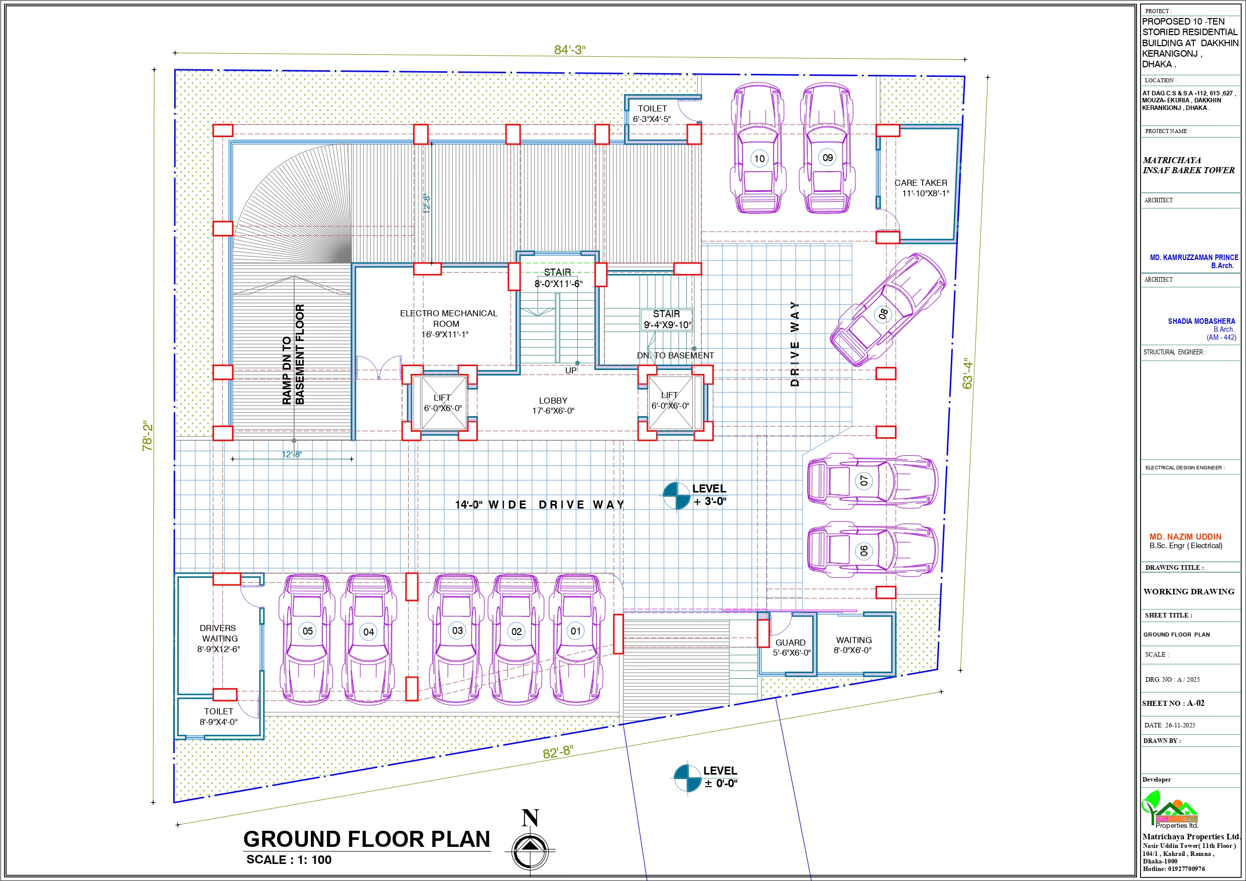 Matrichaya Insaf Barek Tower Ground Floor Plan 